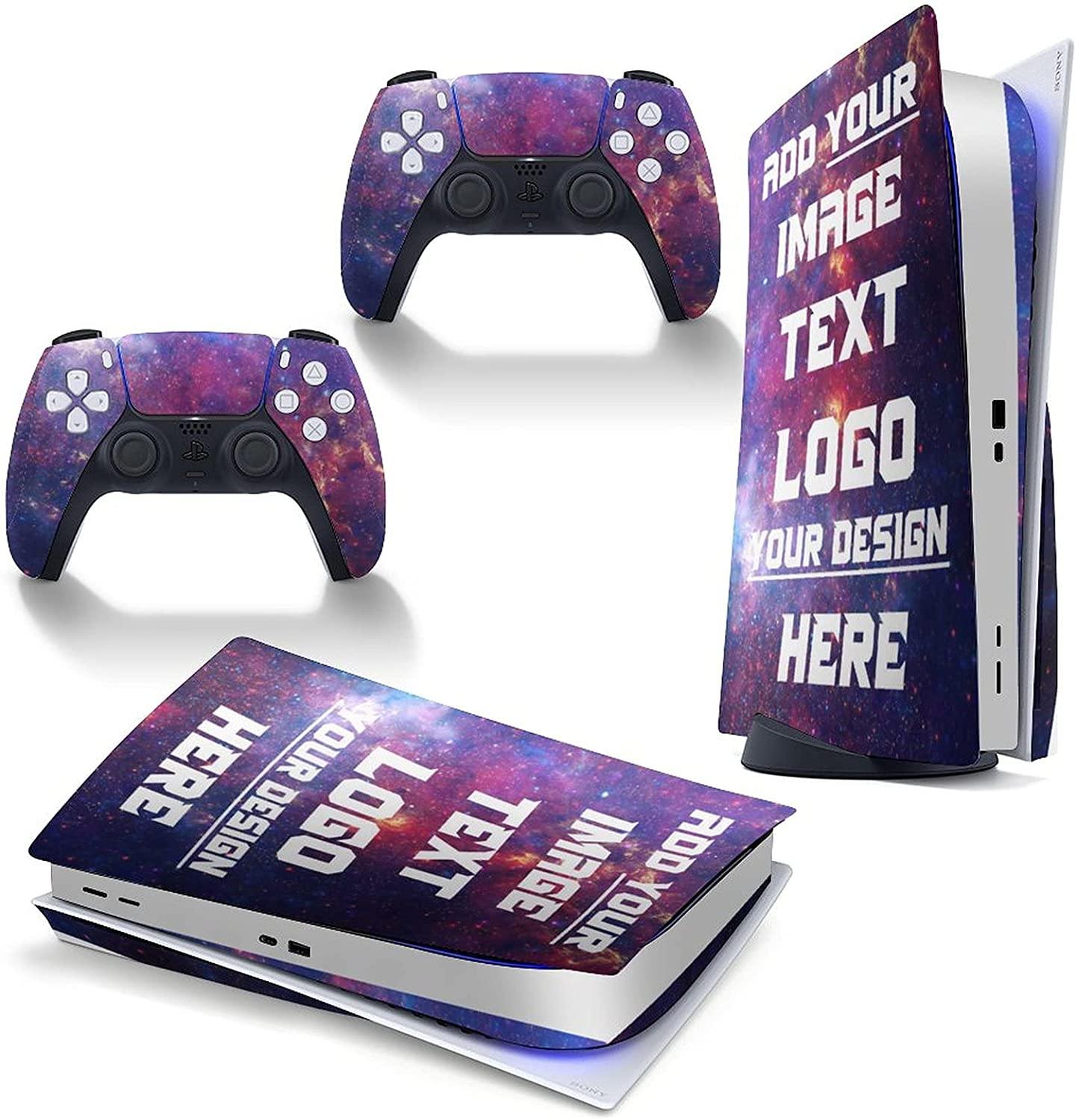 Custom Skin for PS5 Console and Controllers,Personalized Vinyl Sticker Compatible with Playstation 5 Standard Edition - JOY2ESpree