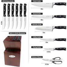 
                        
                          Muat gambar ke penampil Galeri, Harriet Knife Set, 14-Piece Kitchen Knife Set with Block Wooden, German Stainless Steel Professional Chef Knife Set with Sharpener, White - JOY2ESpree
                        
                      