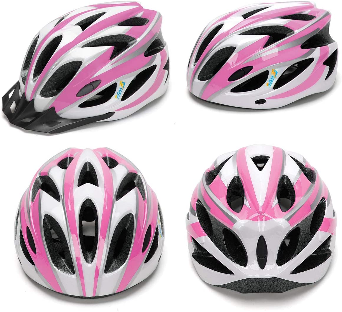 AGH Adult Adjustable Helmet,CPSC Certified for Mountain Road Bicycle Helmet with Detachable Visor for Men Women