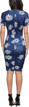 
                        
                          Load image into Gallery viewer, FORTRIC Women Printing Church Business Office Work Elegant Bodycon Pencil Dress
                        
                      