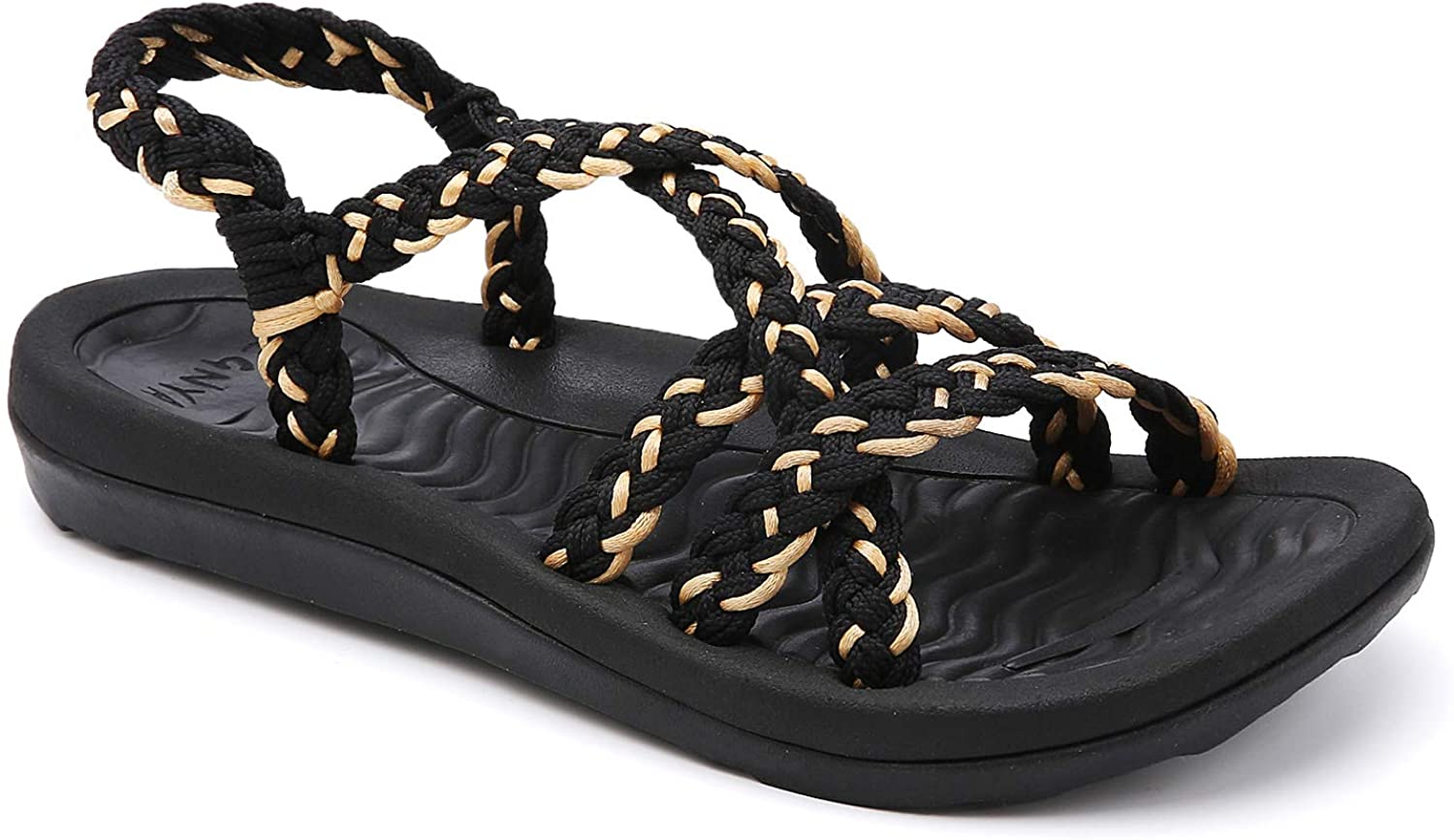 MEGNYA Women's Comfortable Walking Sandals with Arch Support Waterproof for Walking/Hiking/Travel/Wedding/Water Spot/Beach