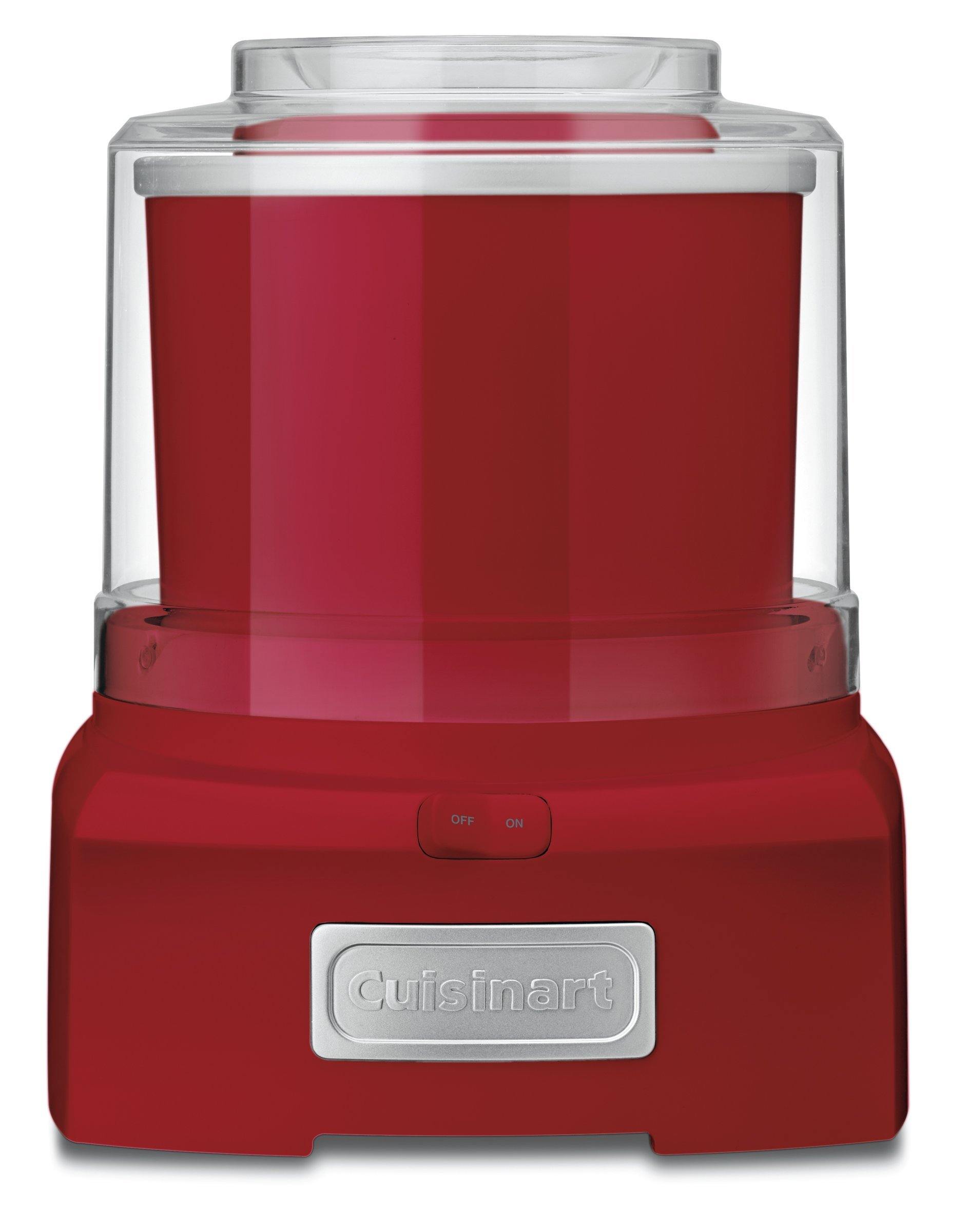 Cuisinart ICE21R Frozen Yogurt Automatic Ice Cream and Sorbet Maker,120 V, Thermoplastic, 1-1/2 qt, Red - JOY2ESpree