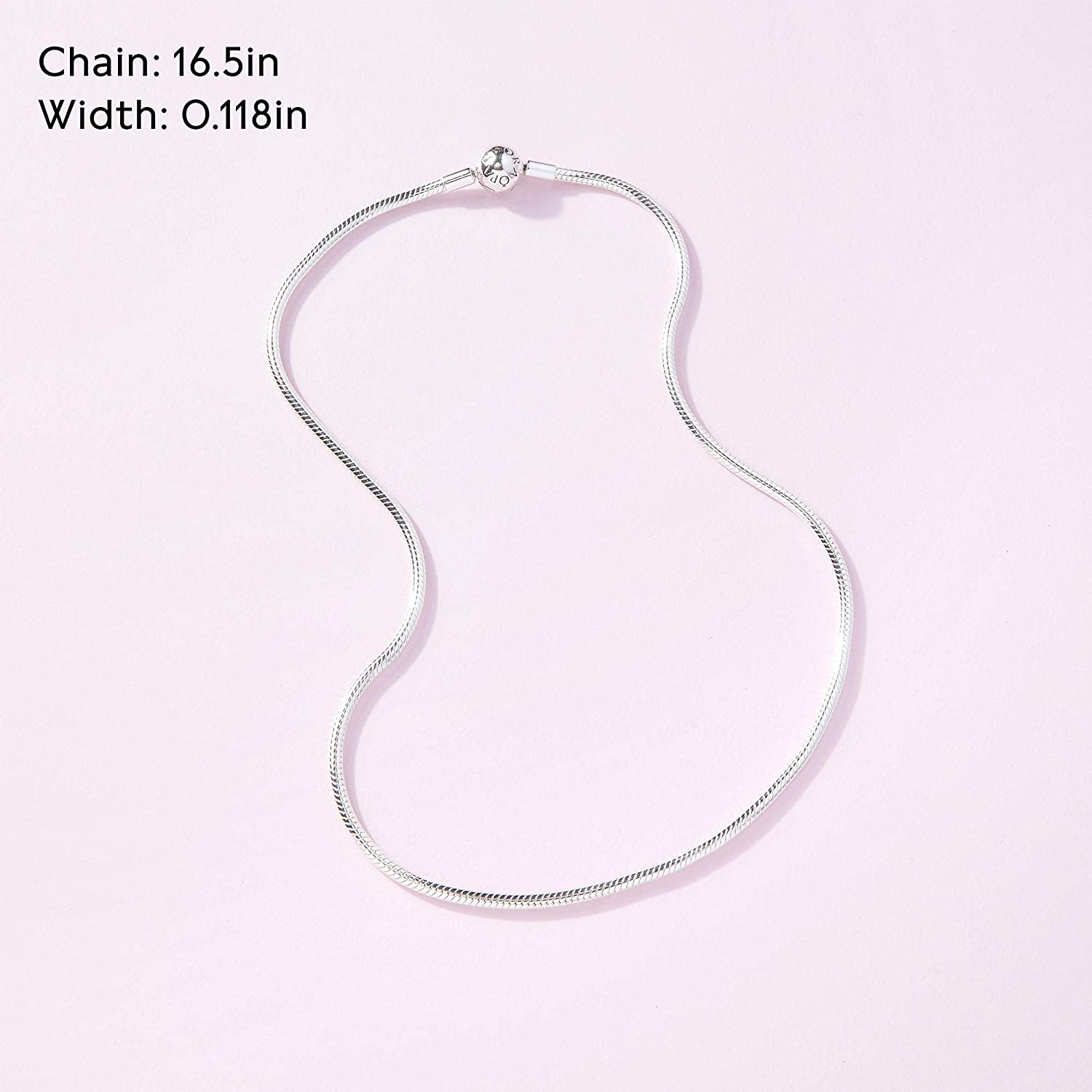 Pandora Jewelry Moments Snake Chain Charm Sterling Silver Necklace - JOY2ESpree