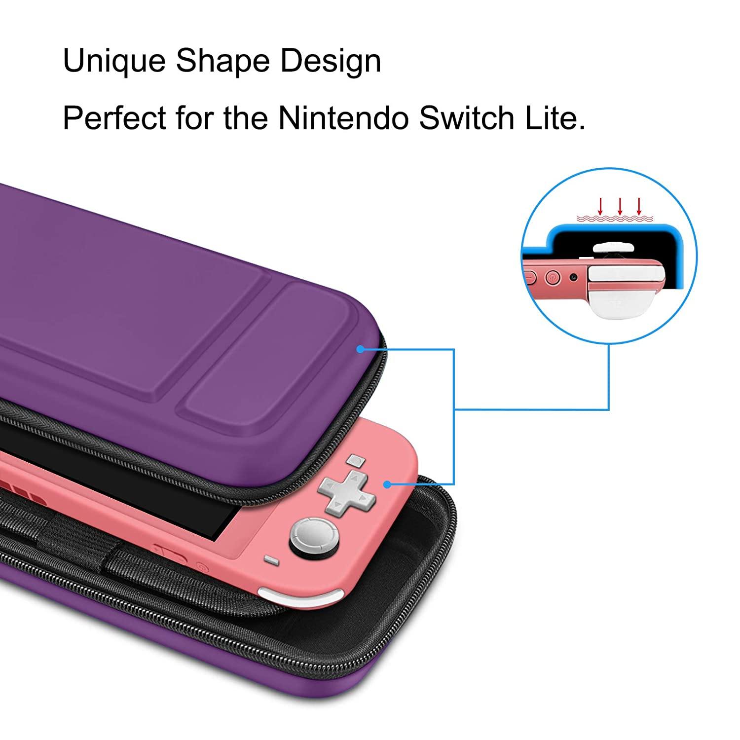 Fintie Carry Case for Nintendo Switch Lite 2019 - [Shockproof] Hard Shell Protective Cover Bag with 15 Game Card/2 Micro SD Card Slots - JOY2ESpree