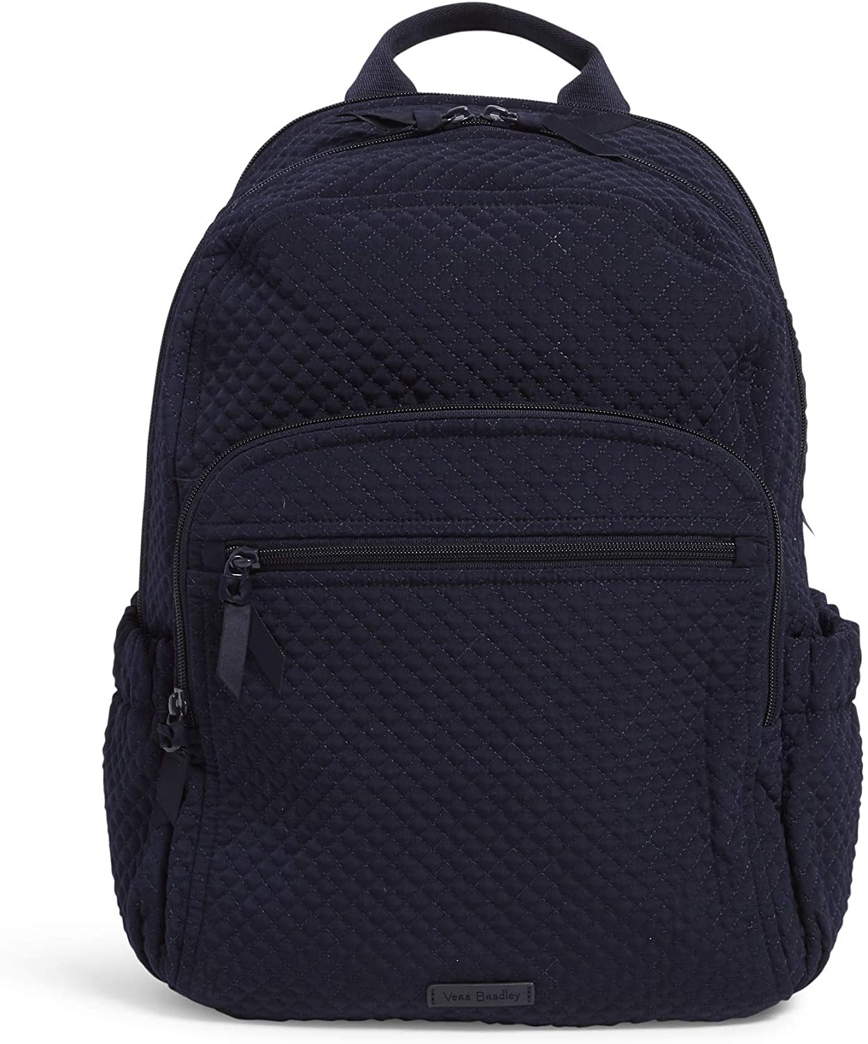 Vera Bradley Women's Microfiber Campus Backpack, Classic Navy, One Size
