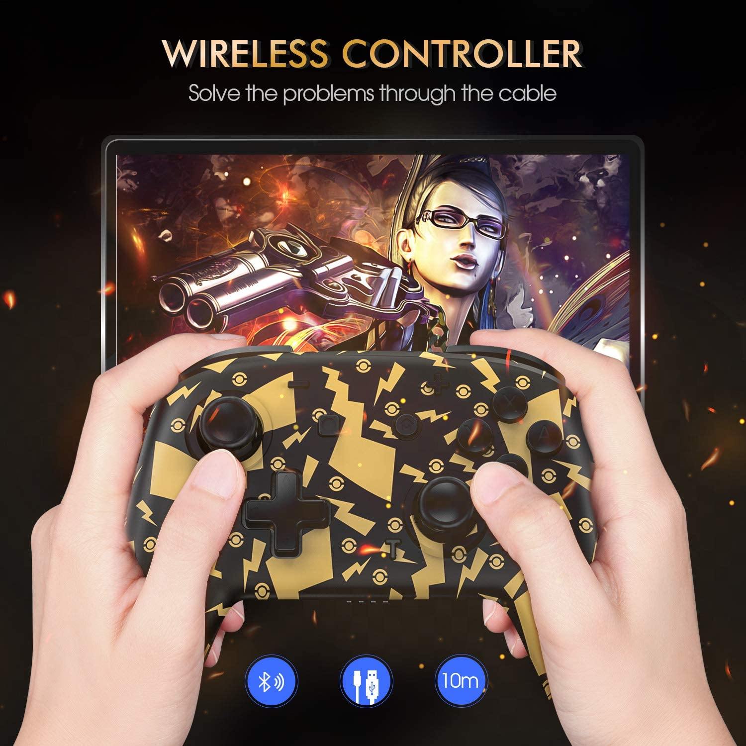 Wireless Gaming Controller for Nintendo Switch, Gamepad with Dual Vibration and Six Axis, Controller for Switch, Switch Lite, Windows XP/10/7/8/8.1 - JOY2ESpree