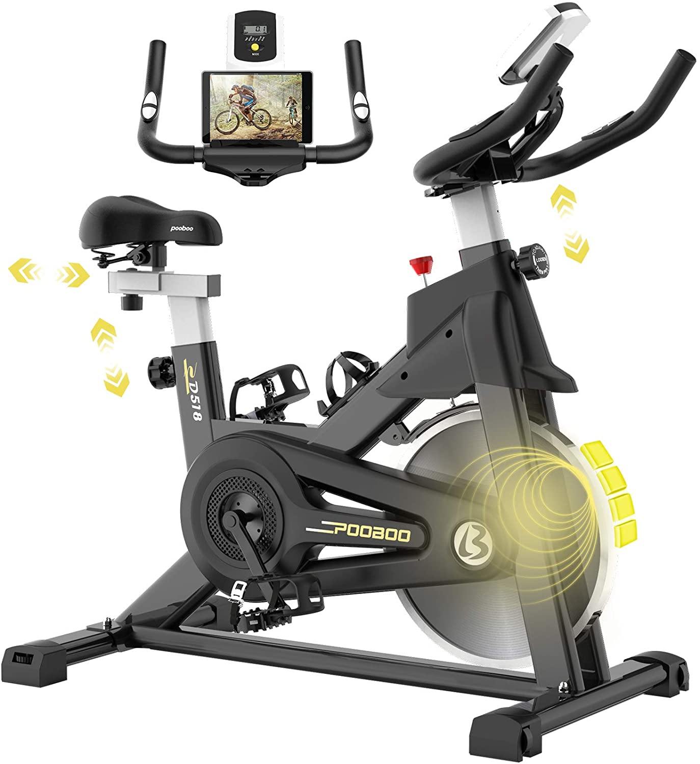pooboo Magnetic Exercise Bike Indoor Cycling Bike Stationary - JOY2ESpree
