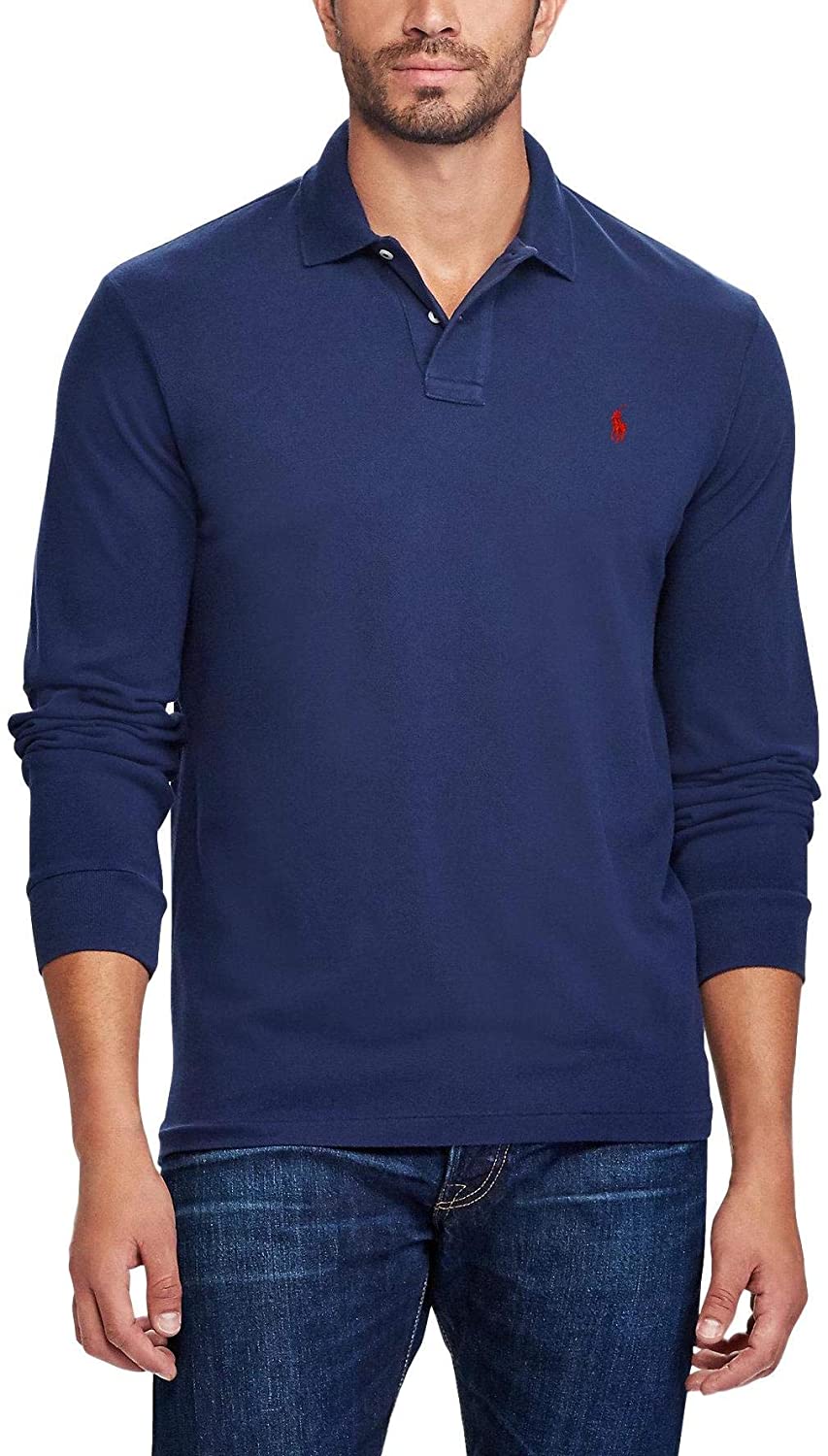 POLO RALPH LAUREN Men's Long Sleeve Mesh Polo Shirt