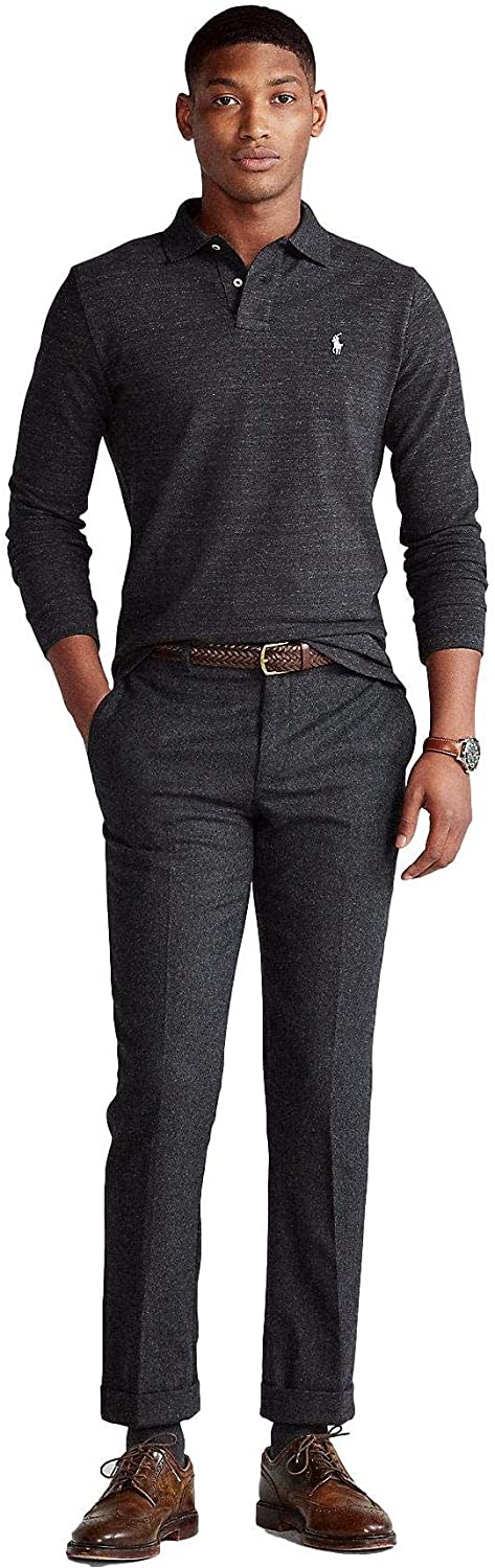 POLO RALPH LAUREN Men's Long Sleeve Mesh Polo Shirt