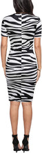
                        
                          Load image into Gallery viewer, FORTRIC Women Printing Church Business Office Work Elegant Bodycon Pencil Dress
                        
                      