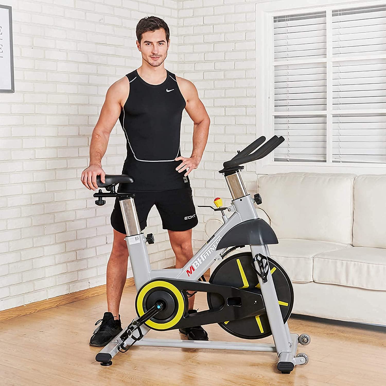 MBH Fitness Magnetic Exercise Bike Stationary, Indoor Cycling Bike for Home Gym Use - JOY2ESpree