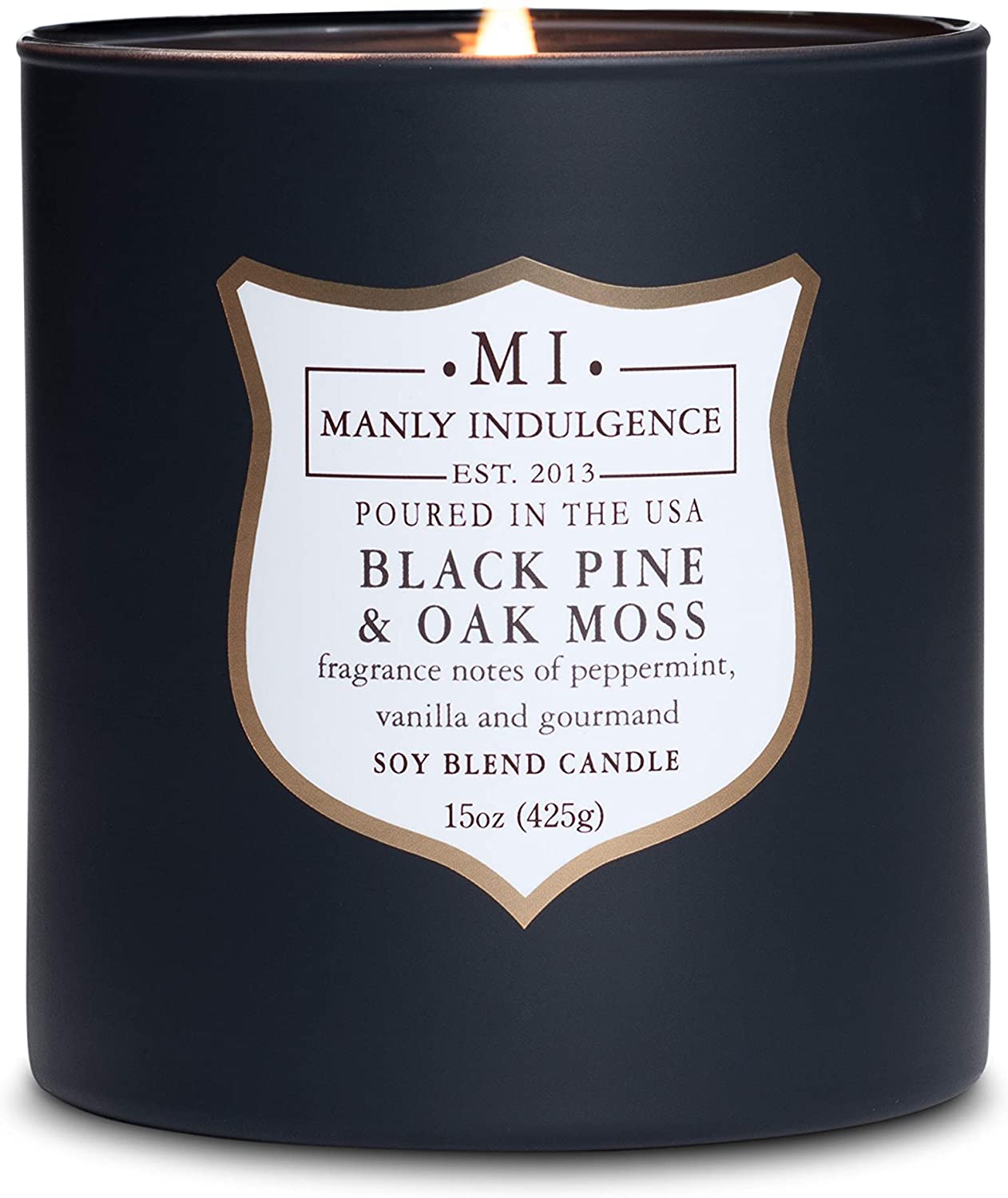 Manly Indulgence Sea Salt & Ginger Scented Jar Candle, 15 Oz, White