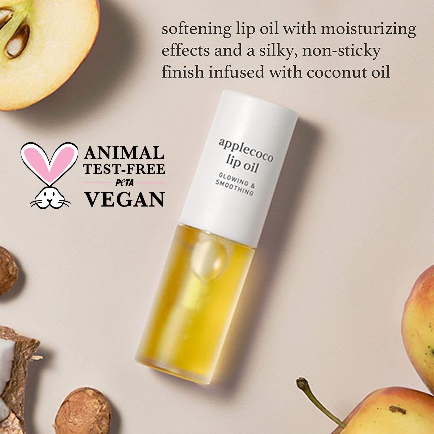 NOONI Appleberry Lip Oil | Korean Lip Oil To Soothe Dry Lips | Skincare, Vegan, Cruelty-free, PETA Certified, Paraben-free, Mineral-Oil free