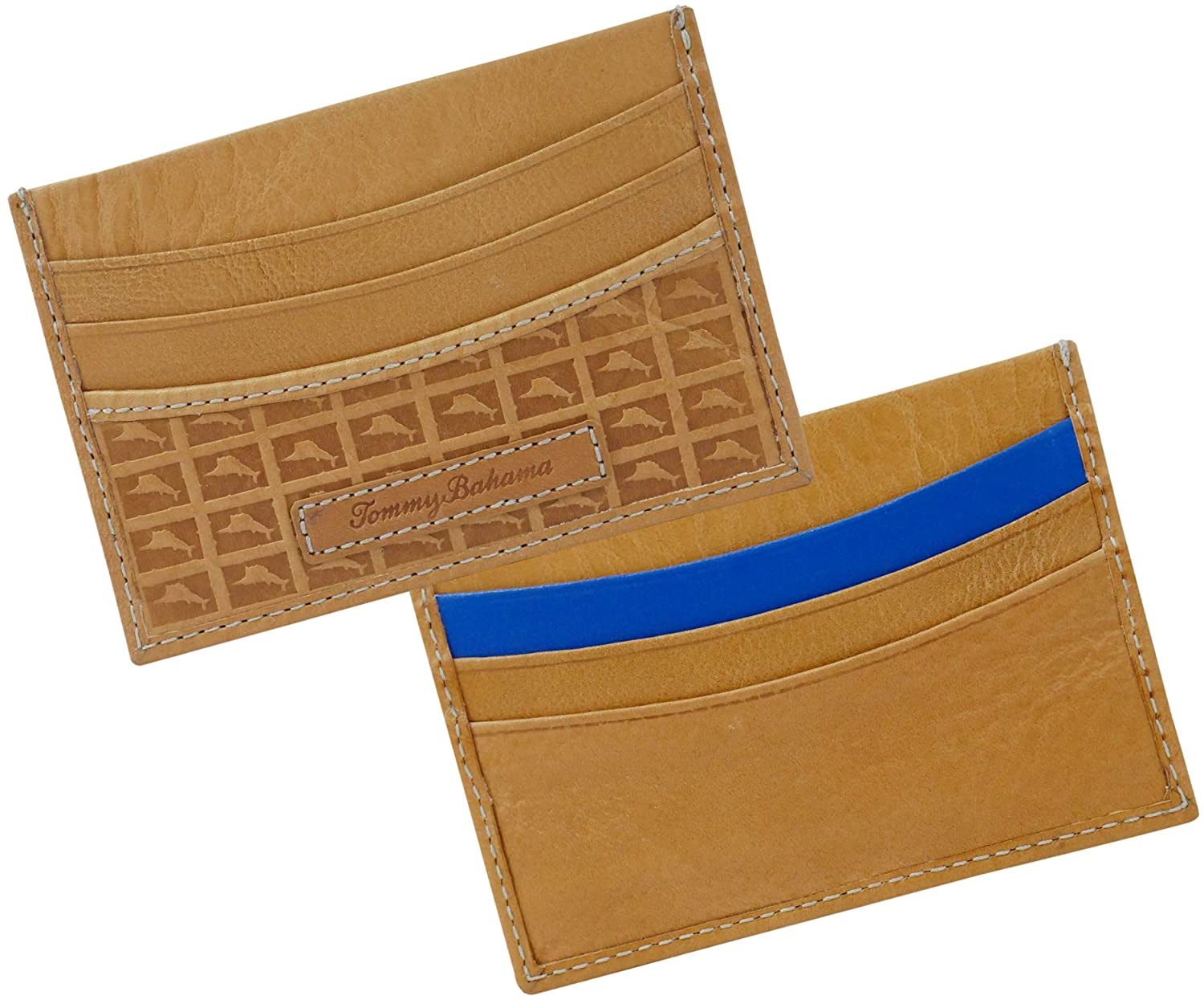 Tommy Bahama Men's 100% Leather Slim Card Case Carrier Wallet