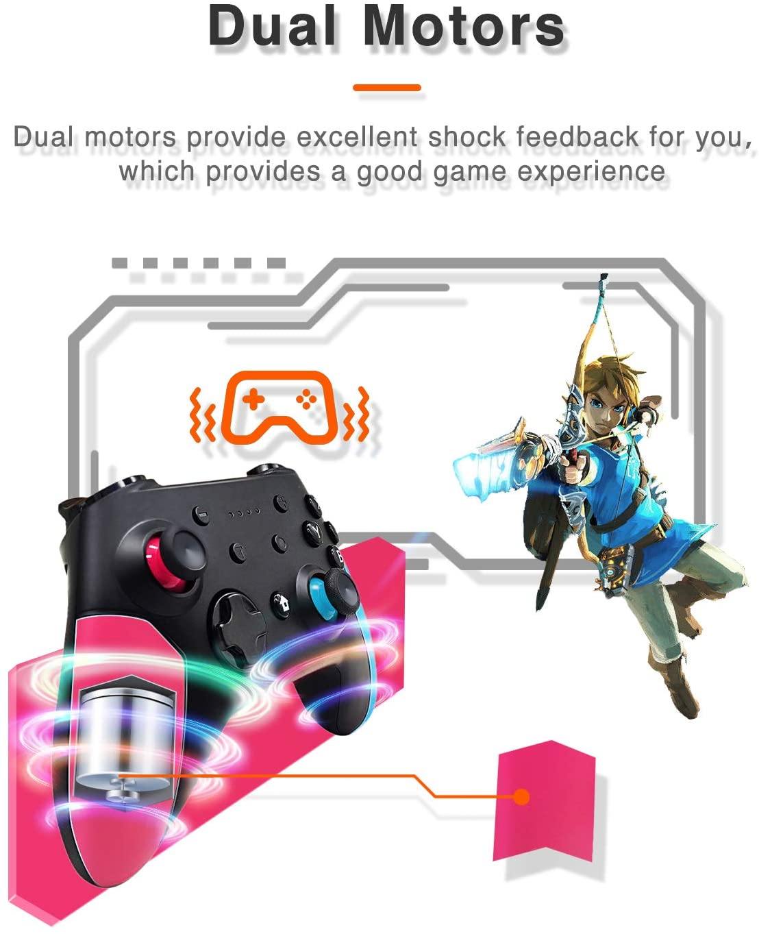 Wireless Switch Pro Controller for Nintendo Switch with Adjustable Turbo Function - JOY2ESpree