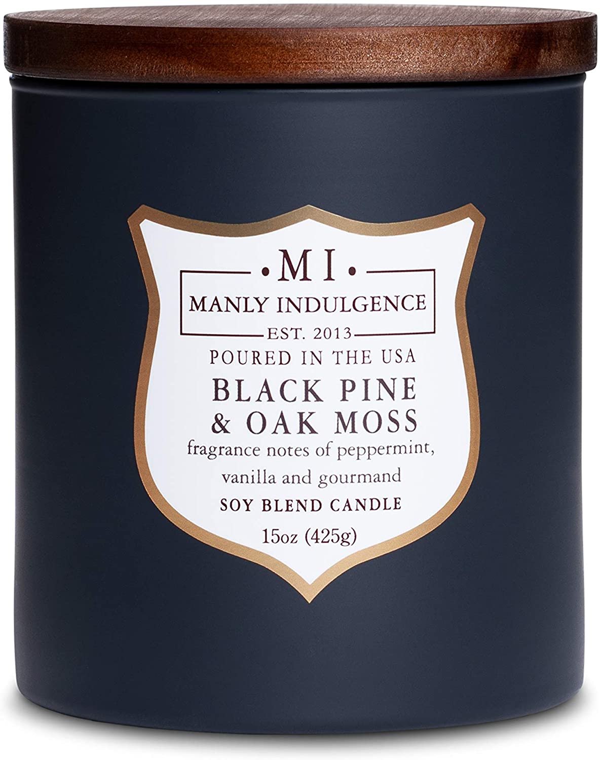 Manly Indulgence Sea Salt & Ginger Scented Jar Candle, 15 Oz, White