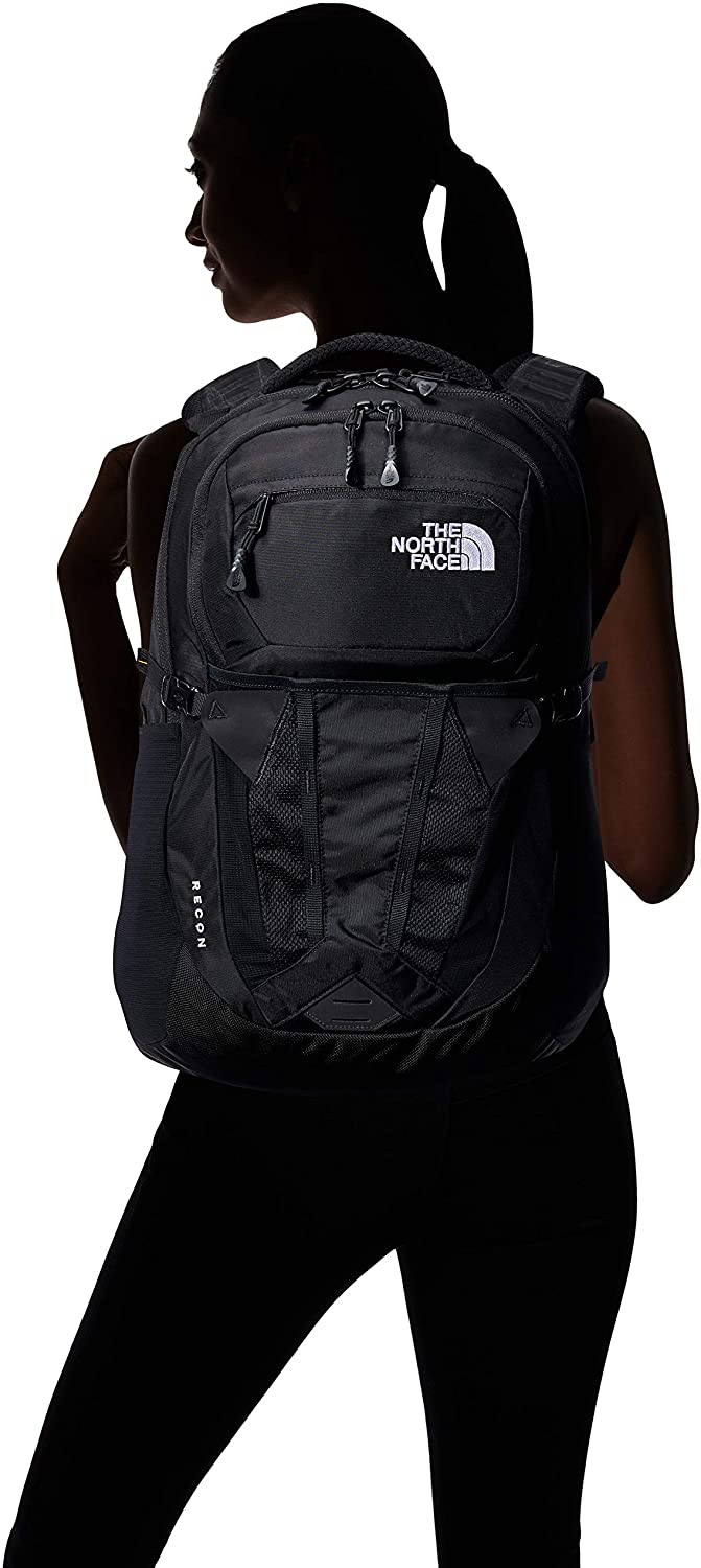 The North Face Women's Recon Backpack, TNF Black Heather/Silver Reflective, One Size