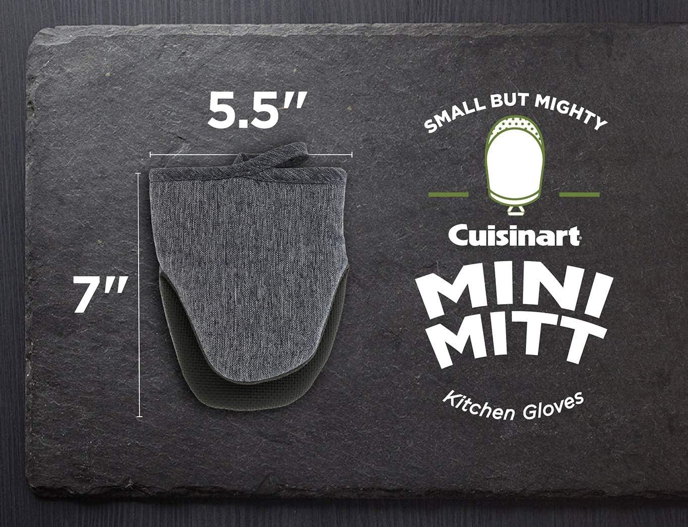 Cuisinart Chambray Neoprene Mini Oven Mitts, 2 Pack – Heat Resistant to 400 F . - JOY2ESpree