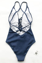 
                        
                          गैलरी व्यूवर में इमेज लोड करें, CUPSHE Women's Solid Color V Neck Lace Up One Piece Swimsuit
                        
                      