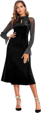 
                        
                          Load image into Gallery viewer, Velvet Formal Dress Lace Splicing Glitter Gowns
                        
                      