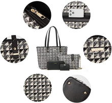 
                        
                          Load image into Gallery viewer, Women Fashion Handbags Wallet Tote Bag Shoulder Bag Top Handle Satchel Purse Set 4pcs
                        
                      