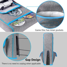 
                        
                          Load image into Gallery viewer, Esimen Sleeve Protective Case Dust Cover for PS5 Console /Playstation 5 Digital Edition ,PS5 Controller Cover Compatible with 12 Game Disc Pockets - JOY2ESpree
                        
                      