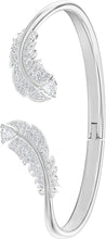 
                        
                          Load image into Gallery viewer, SWAROVSKI Women's Nice Bangle Bracelet Collection, Rhodium Finish, Clear Crystals - JOY2ESpree
                        
                      