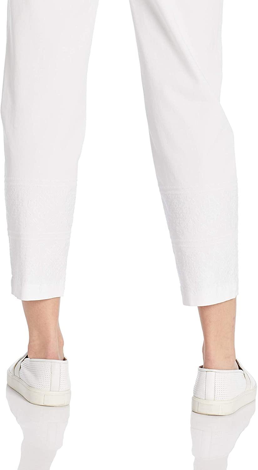 Jag Jeans Women's Flora Chino Crop with Embroidery