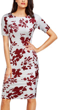 
                        
                          Load image into Gallery viewer, FORTRIC Women Printing Church Business Office Work Elegant Bodycon Pencil Dress
                        
                      
