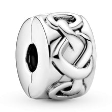 
                        
                          Load image into Gallery viewer, Pandora Jewelry Knotted Hearts Clip Sterling Silver Charm - JOY2ESpree
                        
                      