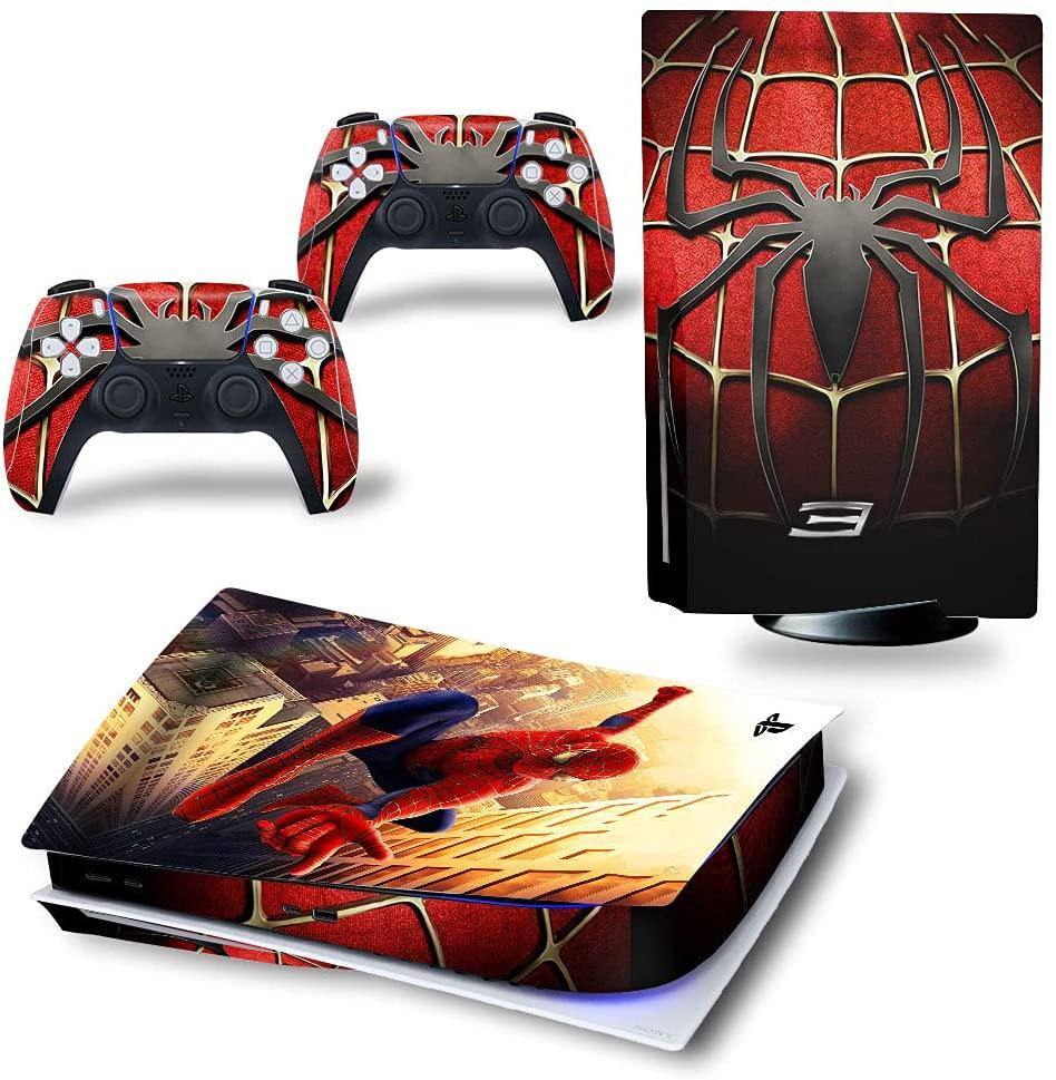 Mmoptop PS5 Skin for Playstation 5 Disc Version Console and Controller Vinyl Cover Skins Wrap - Black Pan-Ther - JOY2ESpree