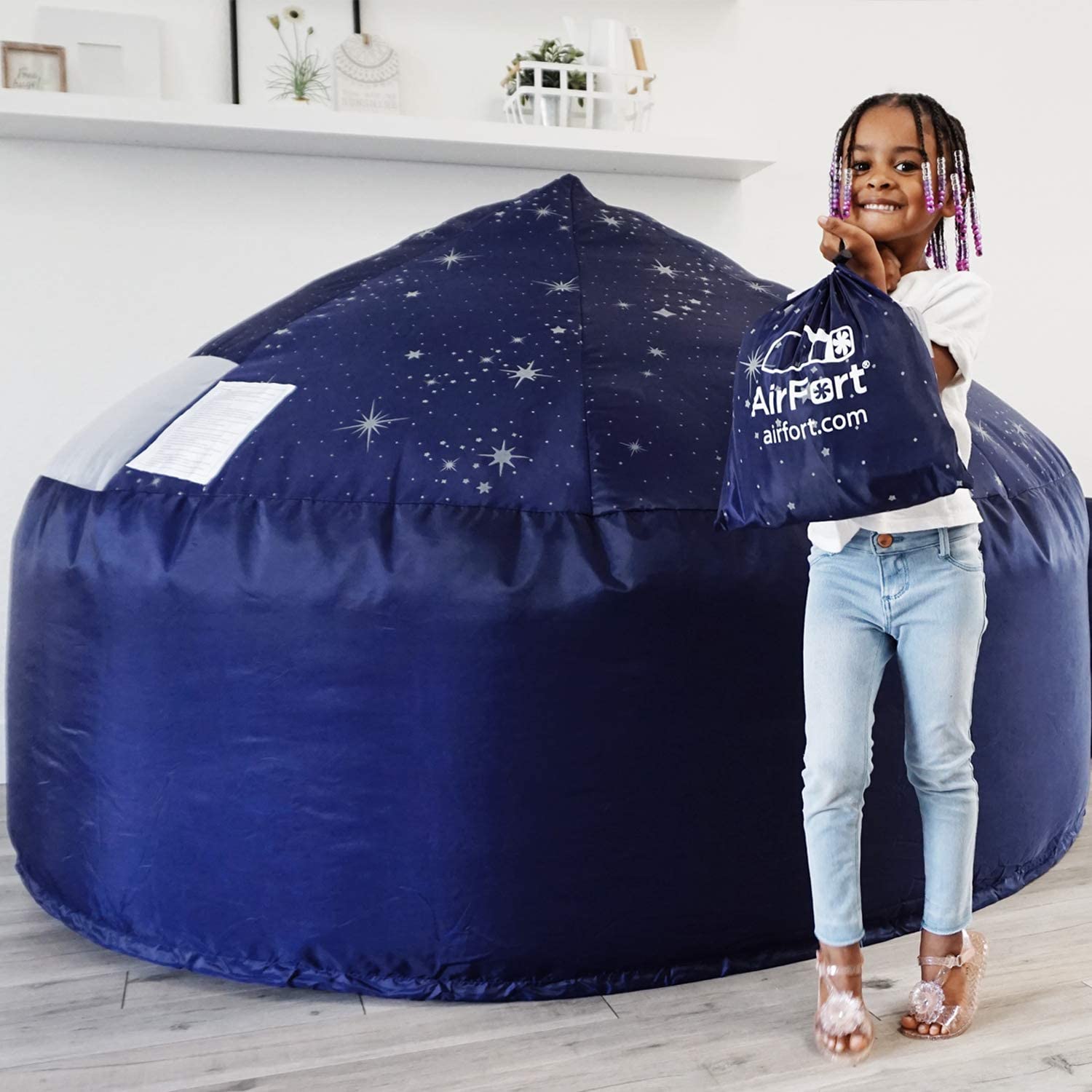 The Original AirFort Build A Fort in 30 Seconds, Inflatable Fort for Kids (Ocean Camo)