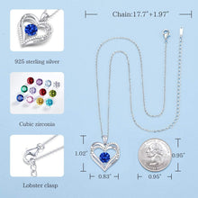 
                        
                          Cargar imagen en el visor de la galería, CDE Forever Love Heart Women Necklace 925 Sterling Silver Rose Gold Plated Birthstone Pendant Necklaces for Women - JOY2ESpree
                        
                      