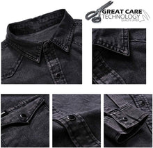 
                        
                          गैलरी व्यूवर में इमेज लोड करें, Cloudstyle Men's Regular Fit Button Down Casual Denim Shirts Long Sleeve Jean Shirts
                        
                      