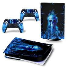 
                        
                          गैलरी व्यूवर में इमेज लोड करें, PS5 Skin Stickers Decal Full Body Vinyl Cover for Playstation 5 Console and Controllers (Disk Edition, Blue Skull) - JOY2ESpree
                        
                      