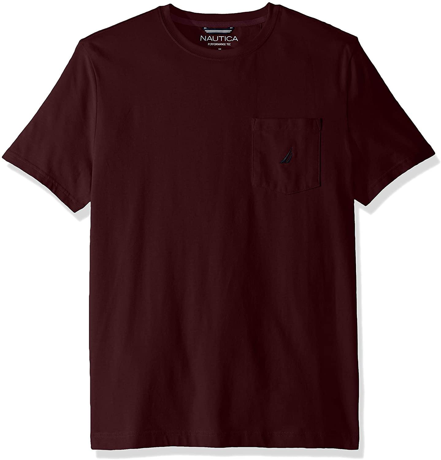 Nautica Men's Solid Crew Neck Short-Sleeve Pocket T-Shirt - JOY2ESpree