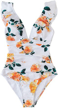 
                        
                          Muat gambar ke penampil Galeri, CUPSHE Women's V Neck One Piece Swimsuit Ruffled Lace Up Monokini
                        
                      