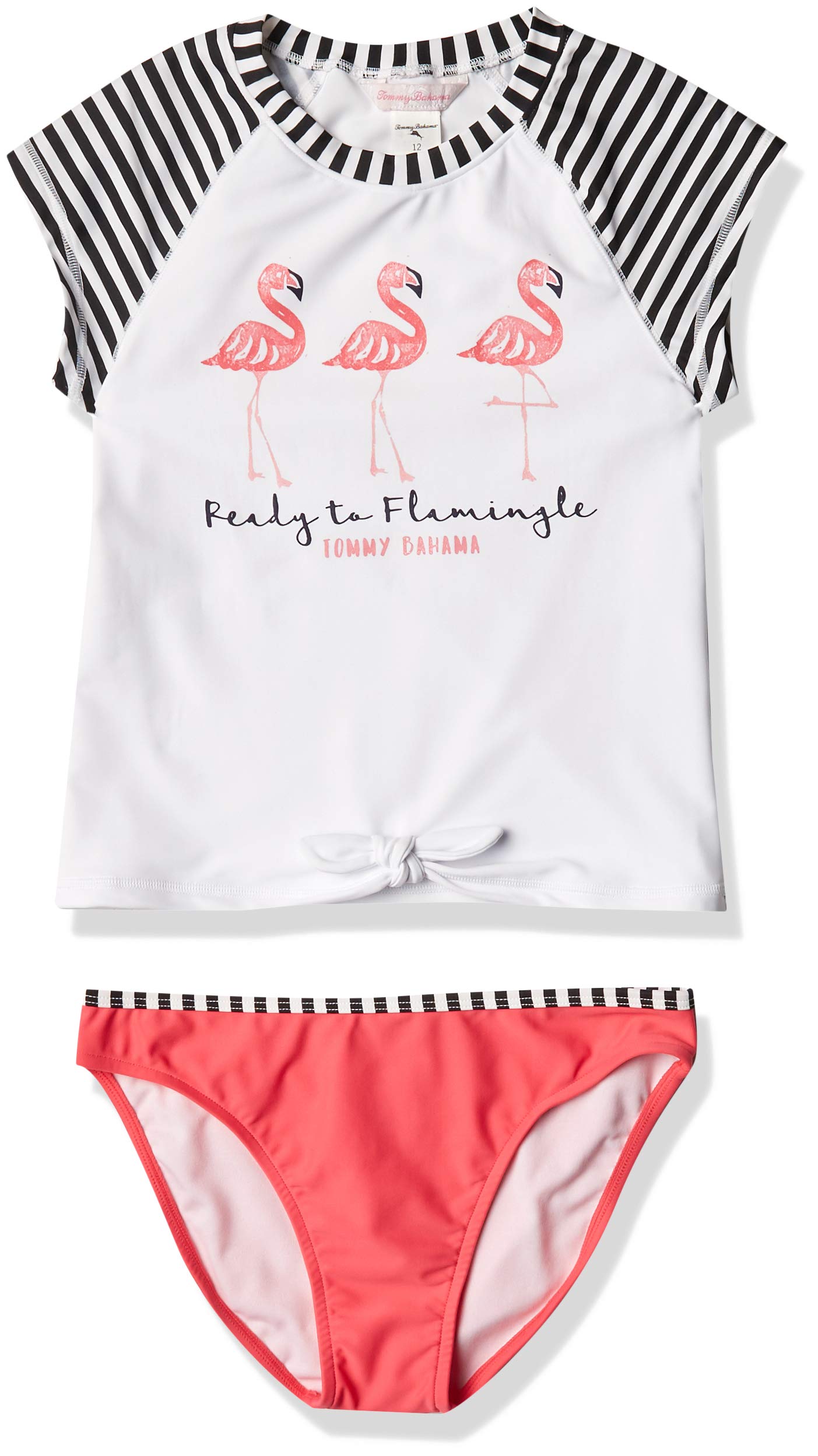 Tommy Bahama Girls' 2-Piece Rashguard and Swim Bottoms Set