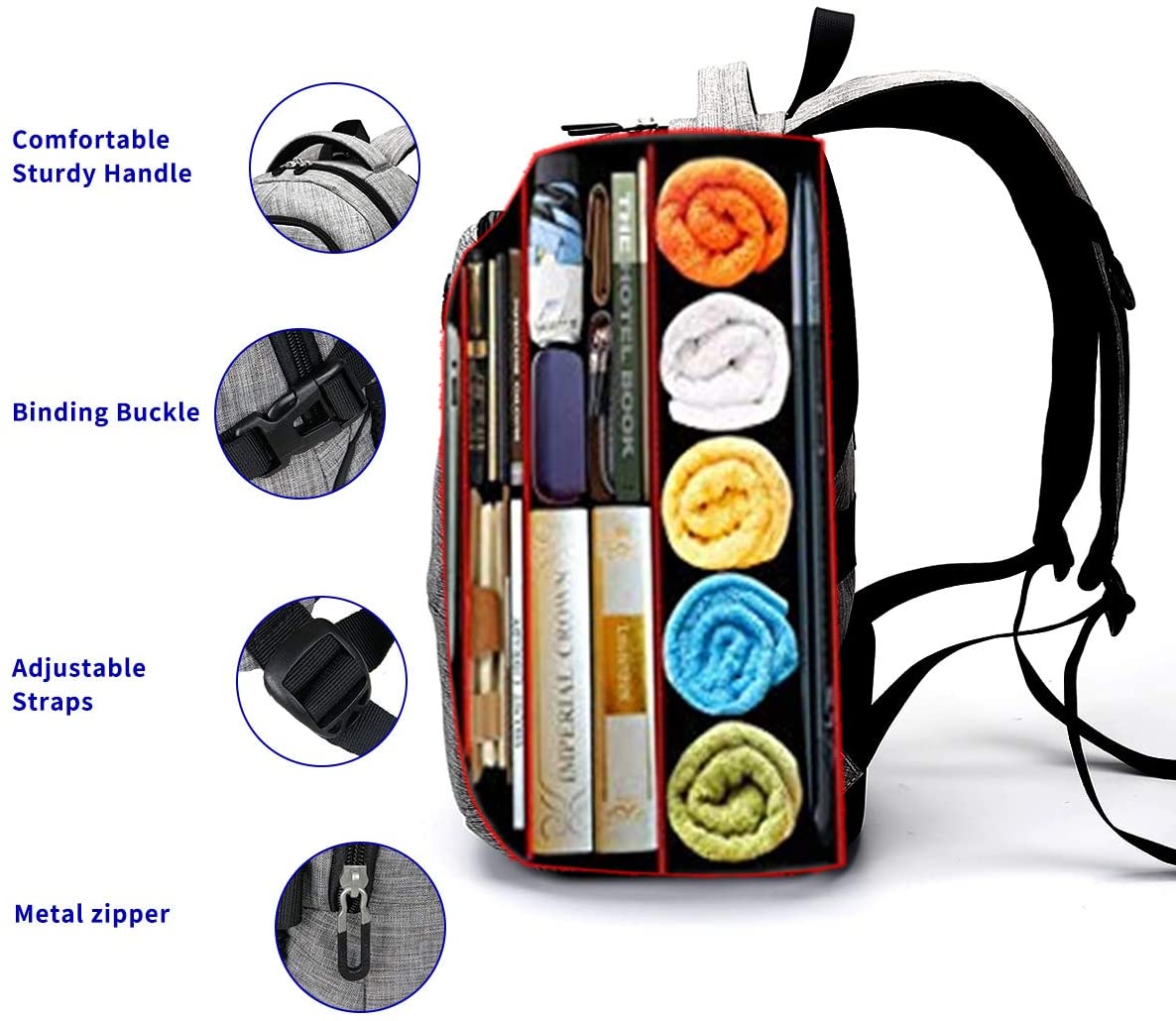 SHRRADOO Durable Anti Theft Laptop Backpack Travel Backpacks Bookbag