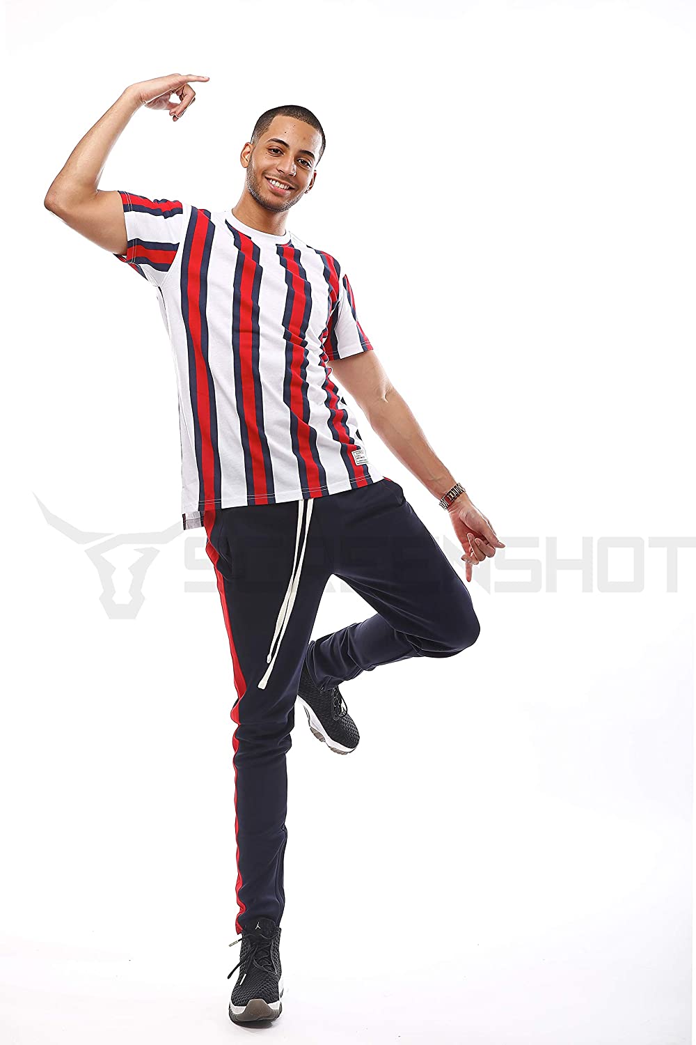 Screenshotbrand Mens Hip Hop Premium Slim Fit Track Pants