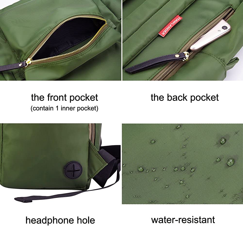 HawLander Lightweight Backpack for Women or Girls, Mid-Volume 20.0L