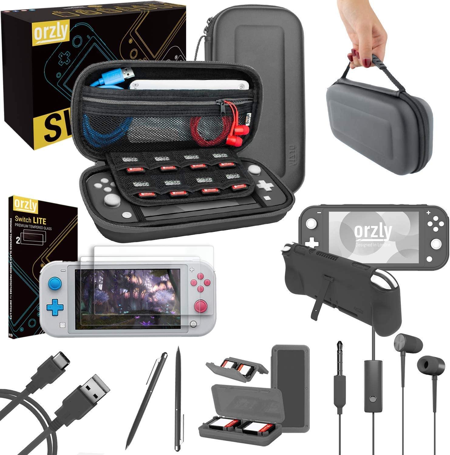 Orzly Accessories Bundle Compatible for use with Nintendo Switch Lite - JOY2ESpree