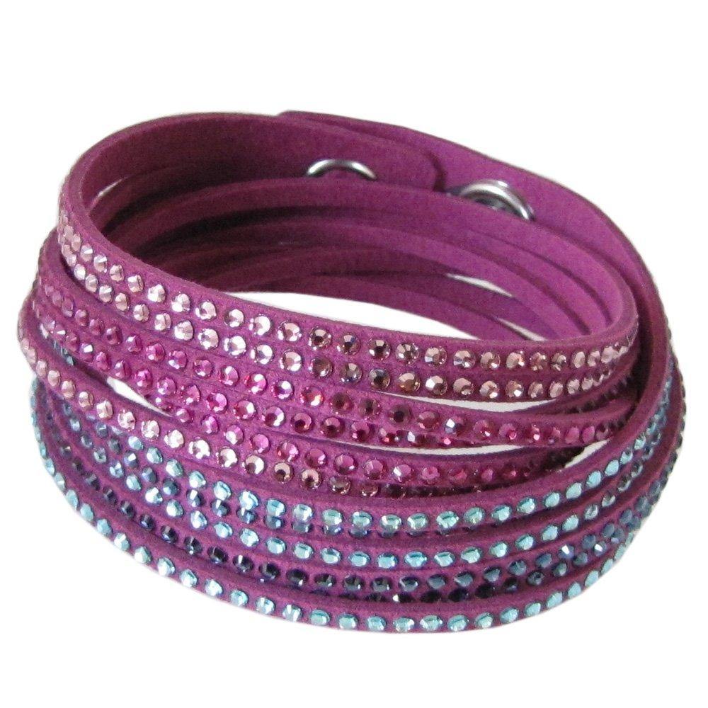 Swarovski Slake Fuchsia 2 in 1 Ladies Bracelet 5202465 - JOY2ESpree