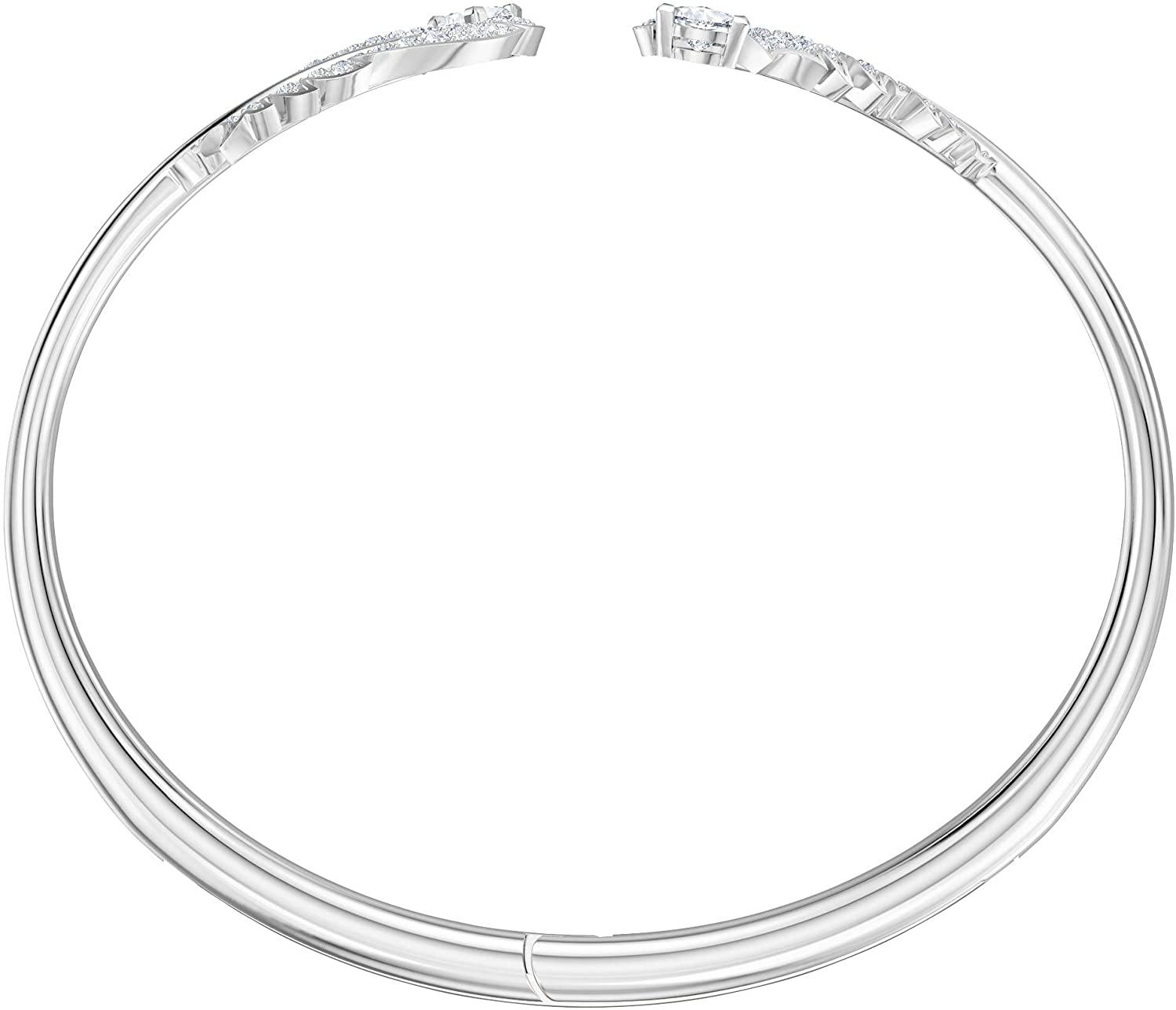 SWAROVSKI Women's Nice Bangle Bracelet Collection, Rhodium Finish, Clear Crystals - JOY2ESpree