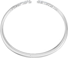 
                        
                          Load image into Gallery viewer, SWAROVSKI Women's Nice Bangle Bracelet Collection, Rhodium Finish, Clear Crystals - JOY2ESpree
                        
                      