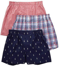 
                        
                          Cargar imagen en el visor de la galería, Polo Ralph Lauren Men's 3-Pack Classic Fit Packaged Woven Boxers
                        
                      