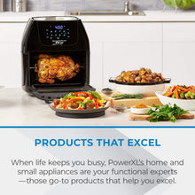 
                        
                          Cargar imagen en el visor de la galería, PowerXL Air Fryer Pro, Crisp, Cook, Rotisserie, Dehydrate; 7-in-1 Cooking Features; Deluxe Air Frying Accessories; 3 Recipe Books (6 Qt, Black) - JOY2ESpree
                        
                      