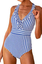 
                        
                          Load image into Gallery viewer, CUPSHE Women's V Neck One Piece Swimsuit Ruffled Back Cross Swimwear
                        
                      
