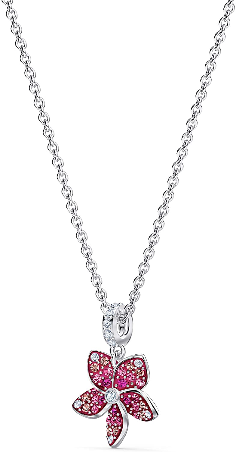 SWAROVSKI Women's Tropical Flower Pink Crystal Jewelry Collection - JOY2ESpree