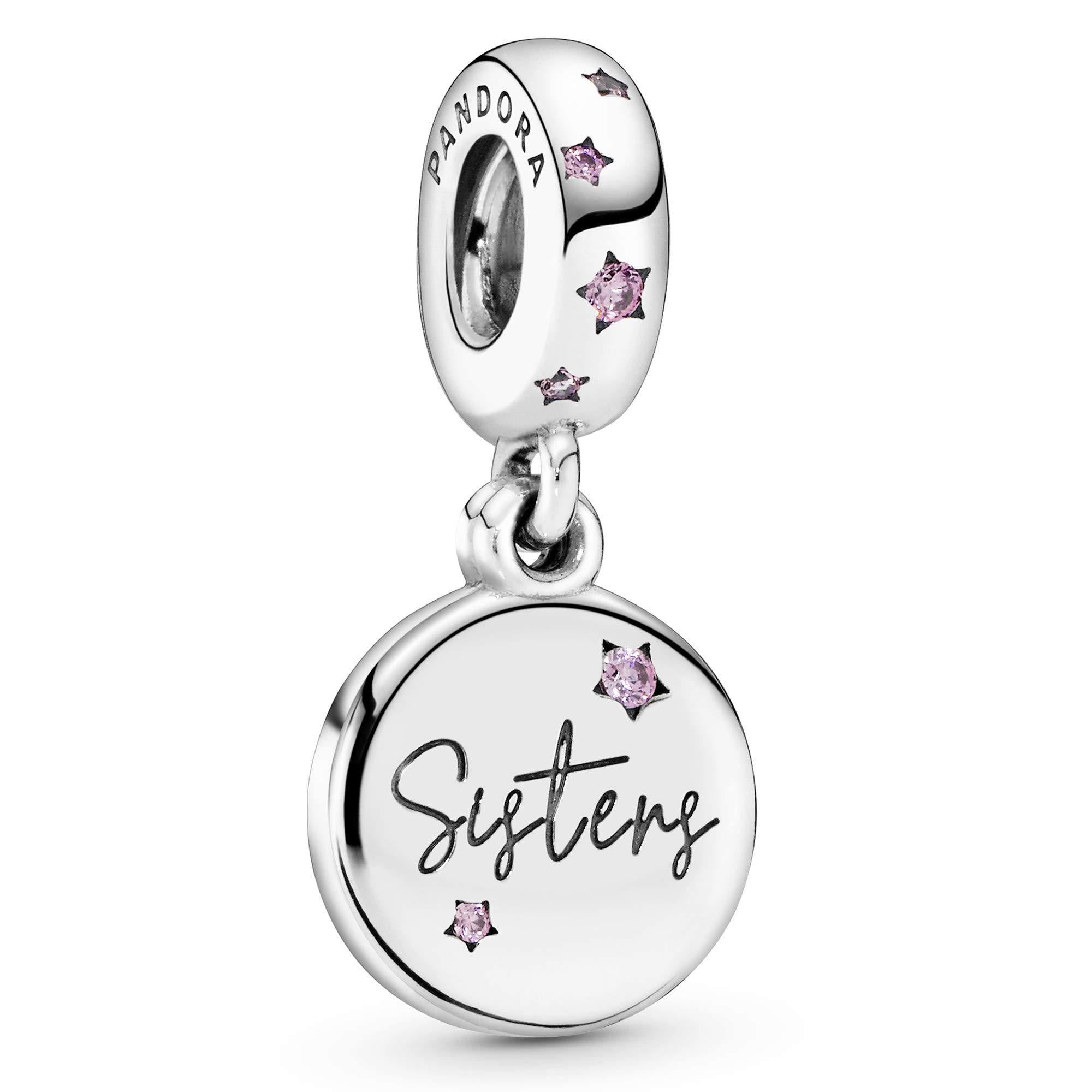 Pandora Jewelry Forever Sisters Dangle Cubic Zirconia Charm in Sterling Silver - JOY2ESpree